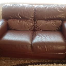 In used condition, a few scratches on both sofas, but can be used if you have a throw and pillows on it to cover up. Would like it gone this weekend if possible. Very strong sofas.