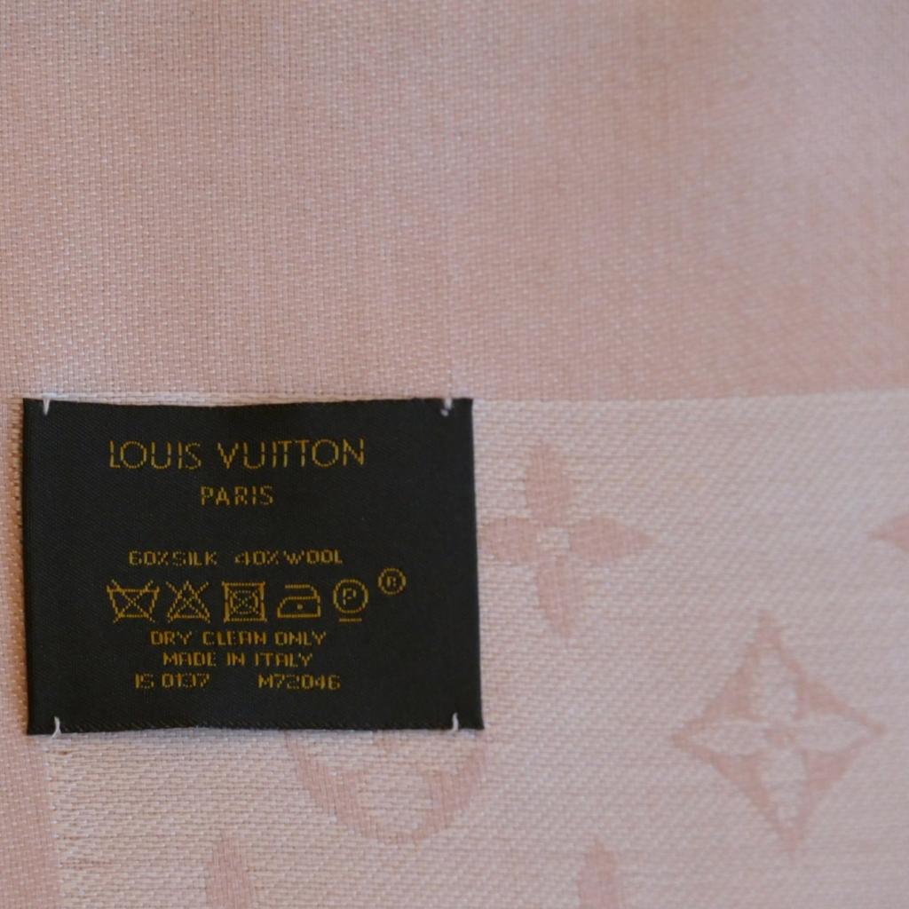 Louis Vuitton Monogram Tuch Denim Rot Wolle Seide m75262