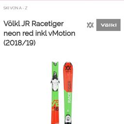 verkaufe hier neue ski noch nie benutzt
⛷⛷⛷⛷⛷⛷⛷⛷
völkel ski racetiger 
länge 1,50m 
made in germany