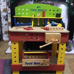 Big jigs wooden tool bench. Comes with loads of extra nuts and bolts and building pieces. Also comes with tool box. 

Dragon not included 😂