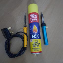 electric and gas soldering tools with gas bottle