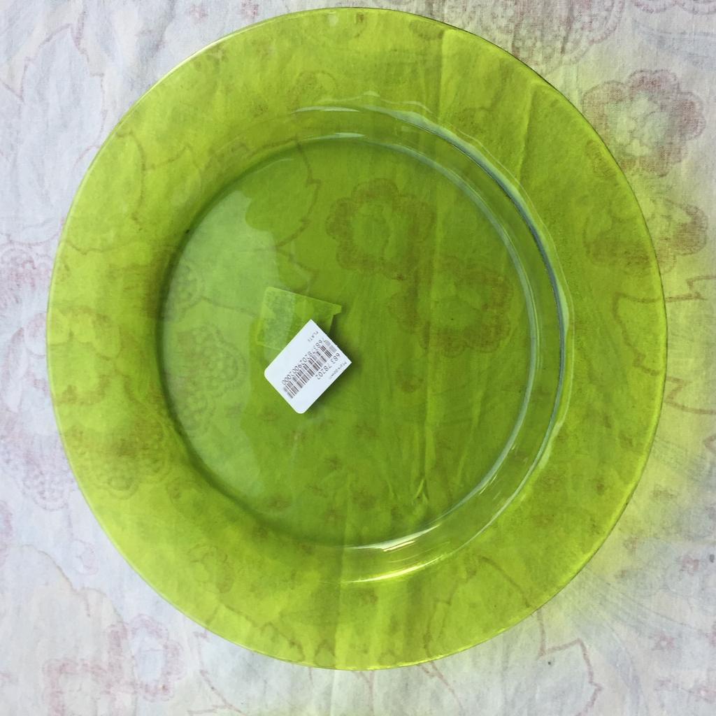 3 Green glass dishes firm J Lewis