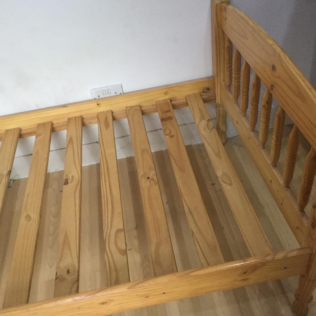 solid pine single bed frame in E13 London Borough of Newham for £75.00