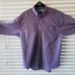 Purple shirt oxford button down long sleeve,
Large