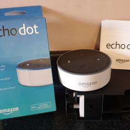 Brand new in the box

AMAZON Echo Dot was a unwanted gift as we already have Alexa built in to our sound bar and another Dot upstairs

Excellent sound quality

Collection only, from Redditch

No posting and no holding