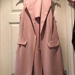 Dusty pink sleeveless jacket from New look. Size 12. Never worn.