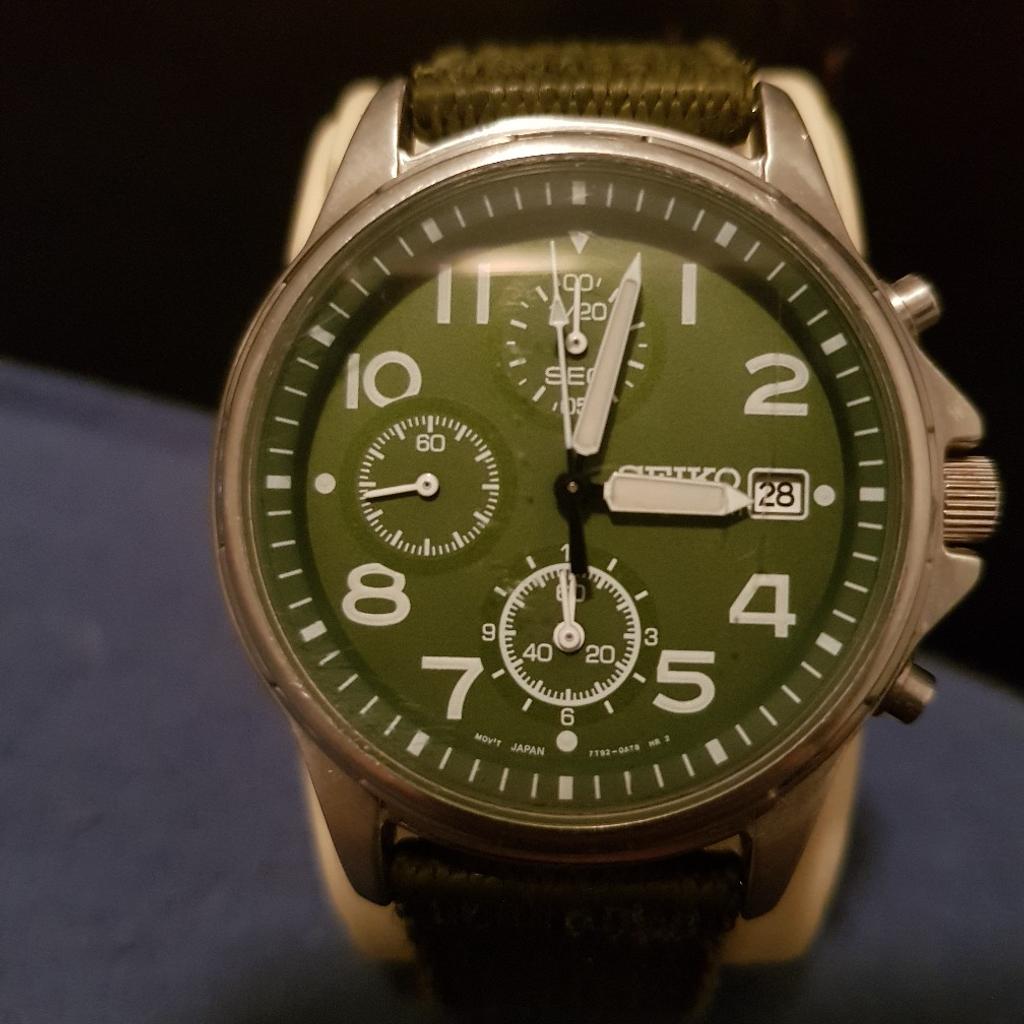 Seiko 7T92 0BB0 Military Watch in B69 Sandwell f r 45 00 zum