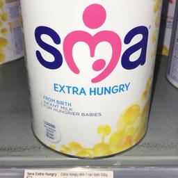 2 new tins of sma £15 for both. Also have 2 of normal sma from birth not extra hungry 2 of them for £15 too.