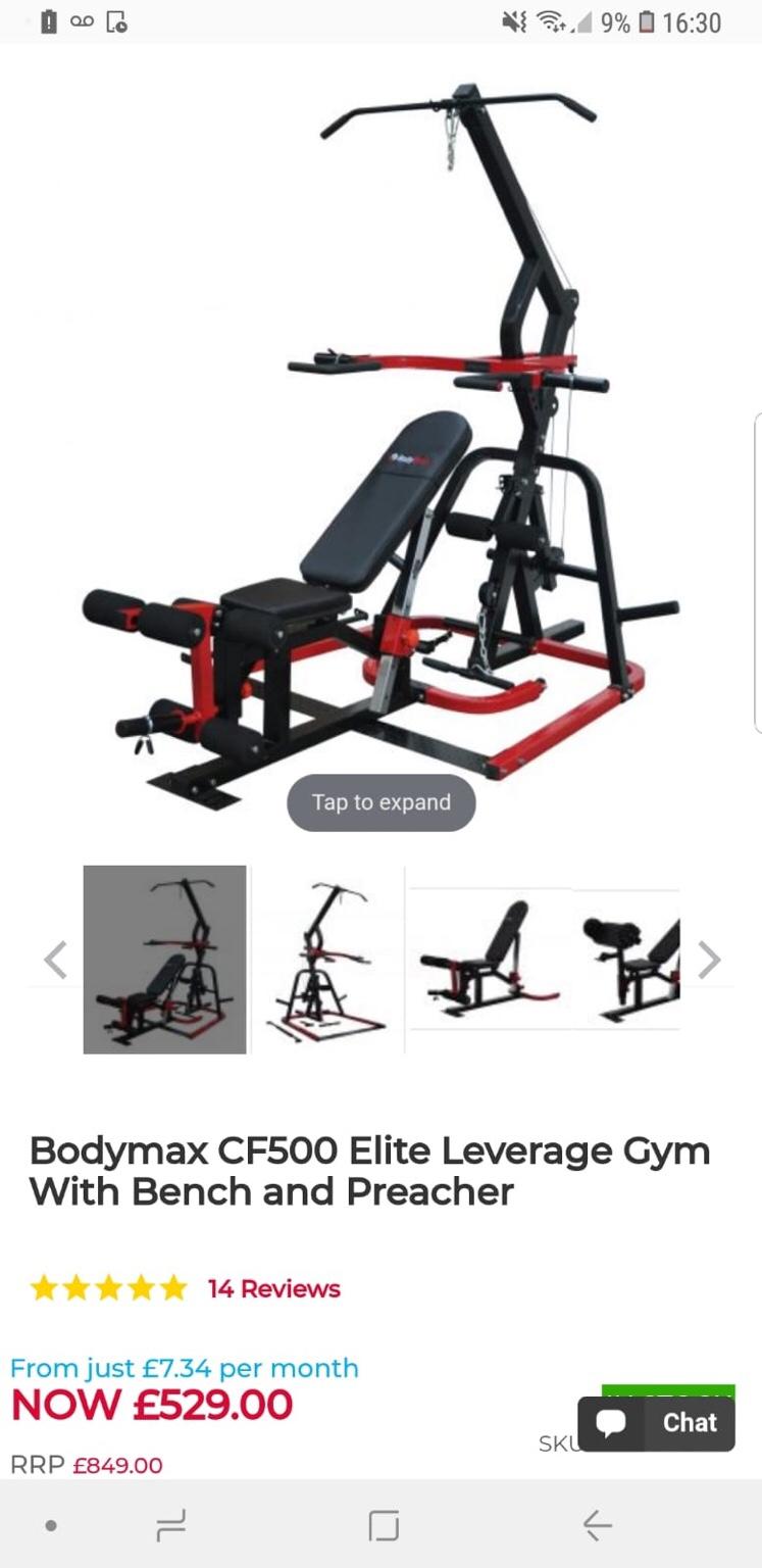 Bodymax cf500 elite leverage gym with bench best sale and preacher