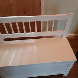 Ikea child's toy storage bench and seat, very solid, Great condition, ideal for those post Christmas toys! 
Sizes length 83.5 cm, width 35cm height 75cm