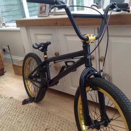 Well looked after bike, few marks and scratches as expected for a bmx. Tyres good and tubes hold air fine, brakes good and bearings recently greased so all spinning smoothly.
Pick up only and a cash sale.