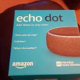Amazon Echo Dot and power adaptor.  We received two as Christmas present hence sale. Collection only from Bedlington NE22