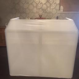 For sale 4FT House Dj Booth steel frame with white cloth and carrier bag