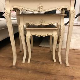 Shabby chic nest of 3 side tables
Perfect for the front room
In good condition
Happy to post or meet if local
£50
Only selling as moving house 