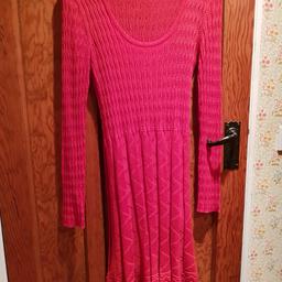 Red, new, long sleeve, lined, size 14