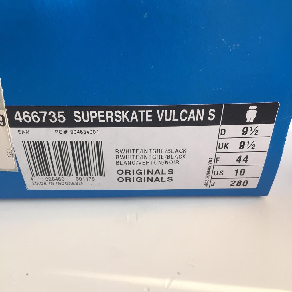 Adidas Superskate Vulcan S - Storlek 44
Som nya, Limited Edition
Original låda medföljer även den som ny