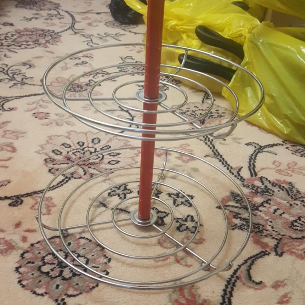 cake stand in red..amazing condition