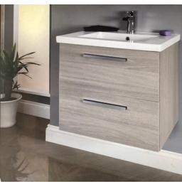 New and very stylish 600 mm wall hung vanity unit&Basin,in a grey ash colour.
Width:59 cm
Height:50 cm
Depth:44.5cm

Unfortunately,doesn’t suit in our bathroom..

Collection from Peterborough