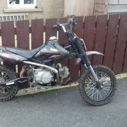 stomp pit bike starts after a bit runs well just need a good service be a good first bike for some one £220ono