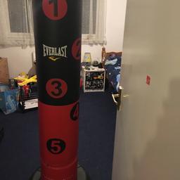 Tall spring boxing target water filled base never used hence reason selling. Comes with 2pairs of kids gloves