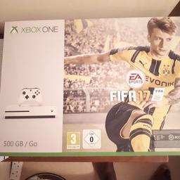 Here I'm selling my Xbox One S. It comes with a fifa18. Rarely played it, so it's as good as new, no scratches. I am happy to do a straight swap for a PS4. Thanks for looking.