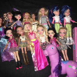 Barbie and bratzs and pony and also hello kitty stuck on story book all great condition still lots of play left in them loooked after