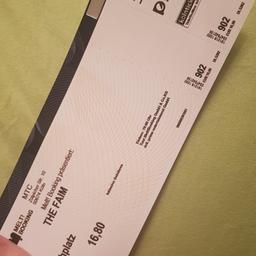 Leider kann ich an dem The Faim Konzert in Köln nicht teilnehmen. Deshalb versuche ich das Ticket ohne Verlust weiter zu verkaufen
25 Euro inklusive Versand als Einschreiben
