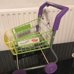 Kids shopping trolley with eyes and key to the trolley very light to carry and easy to push to.