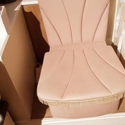 Bedroom chair with storage .Excellent condition. pinky beigh colour with storage space under the seat .pick up Ts3. £15 o n o