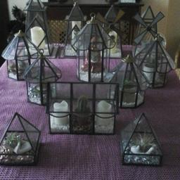 handmade glass terrariums for sale with or without candles/plants £25 each.
please see photos 
Any questions please message me