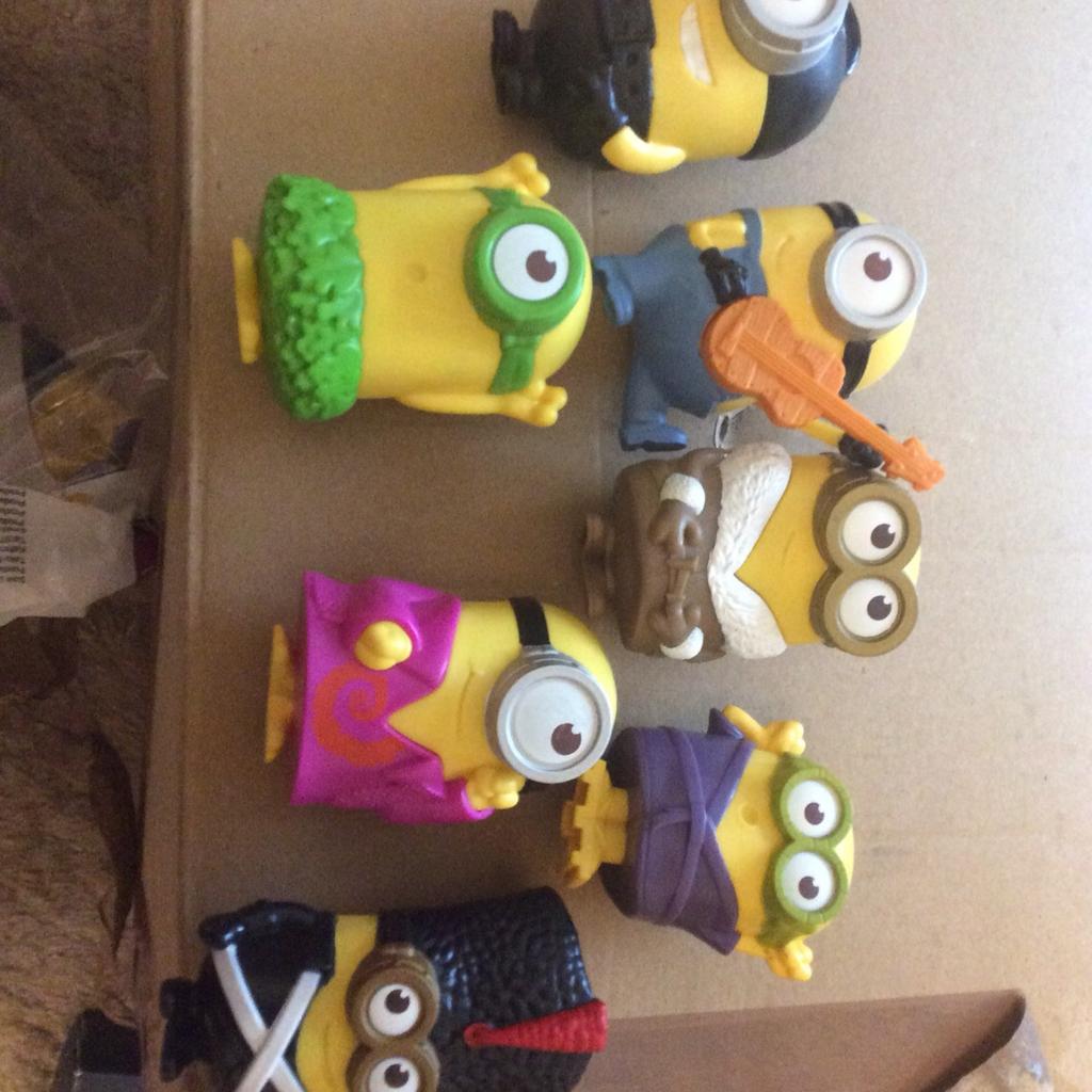 Job lot of 7 McDonald’s minions figures. In used condition. To put some money into the children’s money pot.