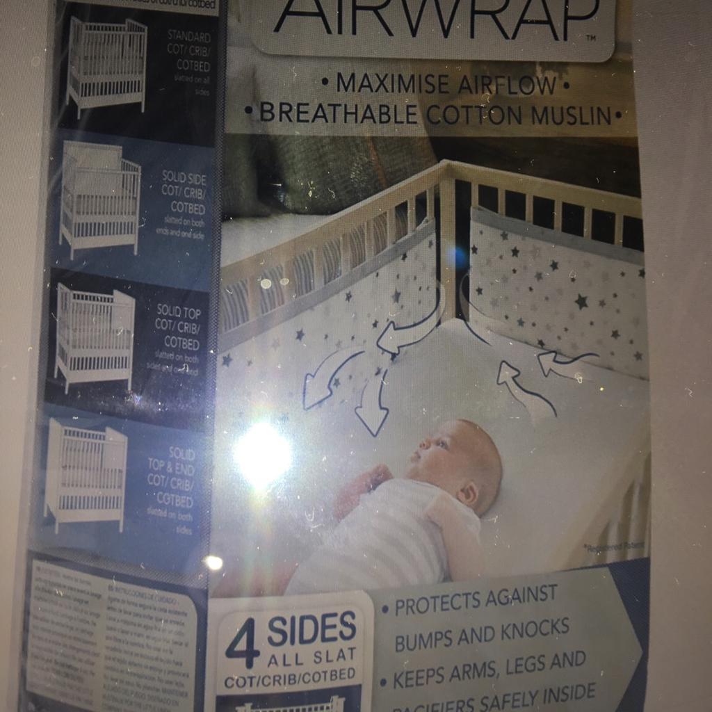 Airwrap 4 sided baby cot bumper John Lewis in SW11 London for £15.00