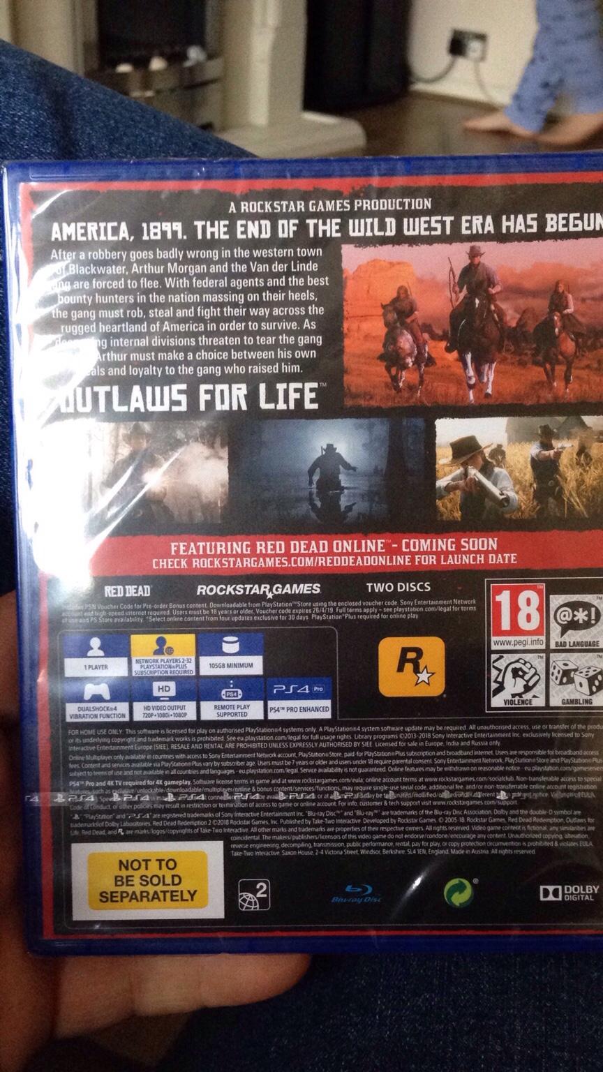 thumbnail image 2 of Red Dead Redemption 2 – PS4, Brand New Sealed, PAL, Rockstar Games 2 of 4