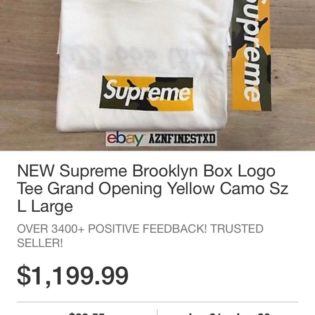 Supreme Brooklyn Opening Yellow Camo Box Logo
