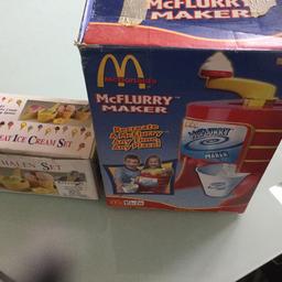 Authentic McDonalds McFlurry Maker and also an Kleeneze Ice Cream maker set. Selling both items together.