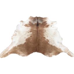 Real cow hide rug, cow hair on leather rug. It’s new, fully chemical tanned rug, no chemical smell,53*49 inches, we can post myherms track delivery 