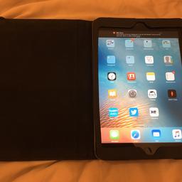 iPad mini WiFi , 16GB Black. Bought in 2013 and in good condition. It includes a leather cover, keyboard, original box and charger.