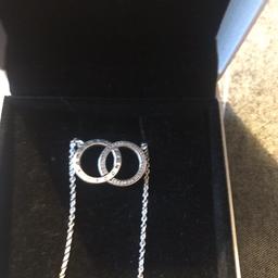 Beautiful pandora circles necklace. Hallmarks shown to prove genuine. Hardly worn so great condition. Happy to post at buyers cost. Thanks