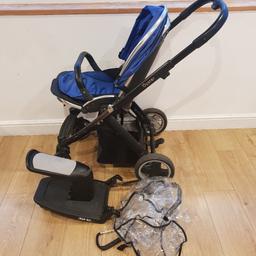 .good condition -few scratches on frame 
.can be parent facing or front facing 
.the seat reclines up and down
.comes with a toddler seat you adapt to back of the pram, rain mac sun shade and mummy clips 

open to offers as no longer needed