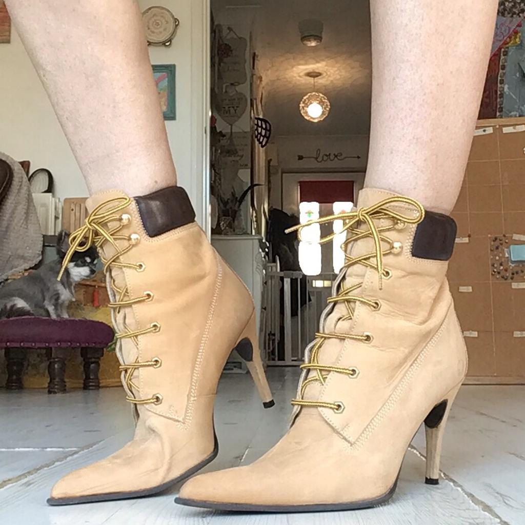 High heel construction work boots online