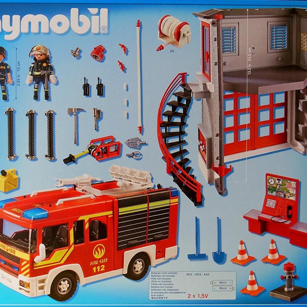 Playmobil fire cheap station superset