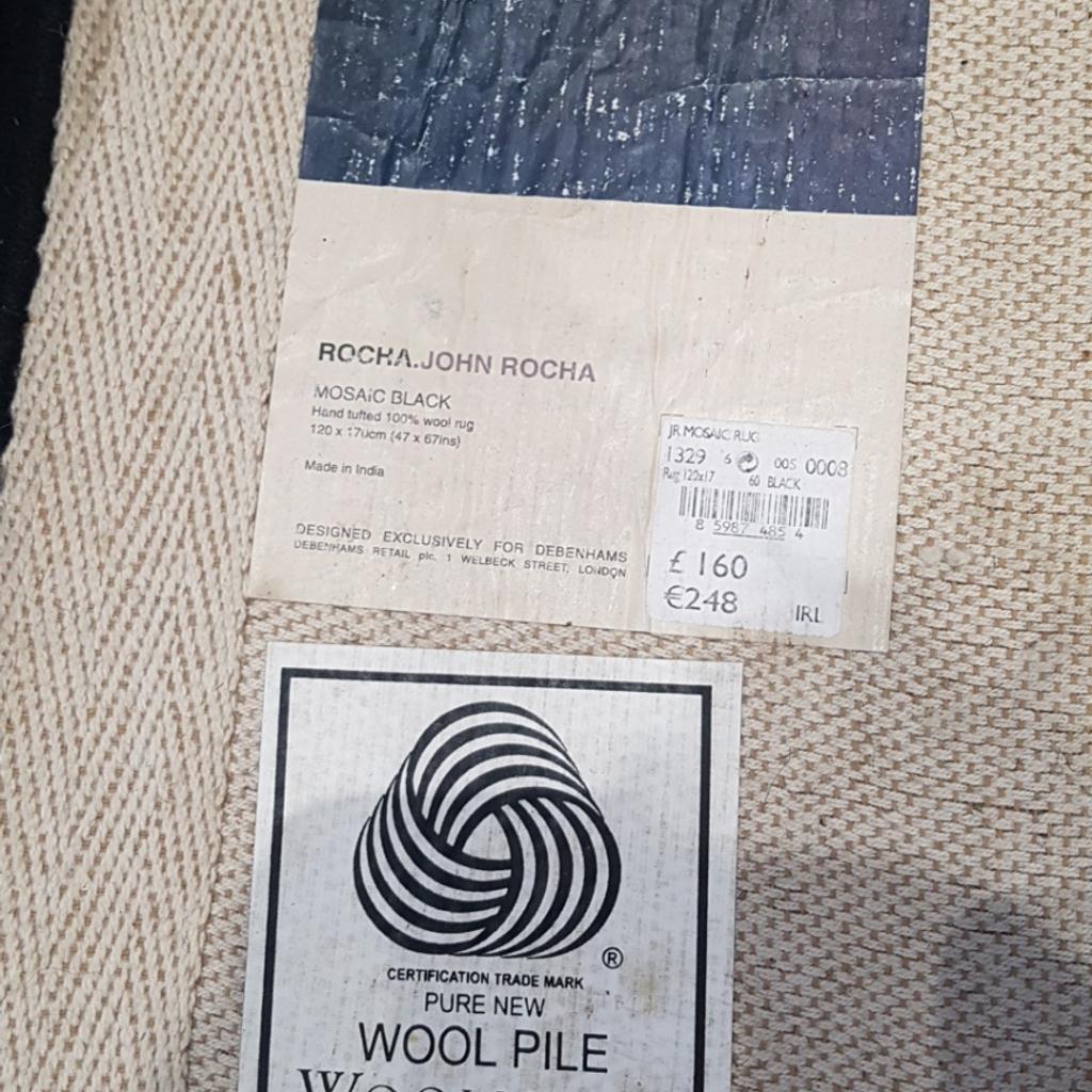 Genuine John Rocha 100 Wool Rug In B29
