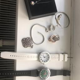 Collection of sterling silver & 2 vintage automatic watches 1 ladies seiko 1970’s & gents Vostok Russian military watch automatic 
Any questions please ask 
I do not take PayPal !!