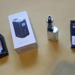 Eleaf 10W Mini iStick Stainless Steel and Black Vape Battery and Aspire K3 Tank in Black.

Comes Brand New and complete with 5 replacement Aspire Nautilus Coils (6 in total) enough to cover a good six months vaping.

Collection preferred or may post for costs.