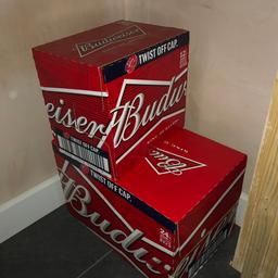 36 bottles of Budweiser 300ml 

Left over from Christmas 

15 ono