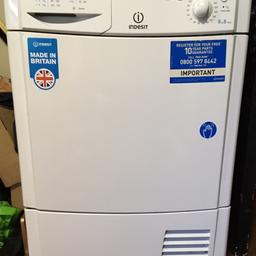 Indesit condenser tumble dryer , for spares or repairs , works fine , heats up on all programs it just stopped turning round , Roughly 18 months old
, 8 kilo load 
Collection B33
