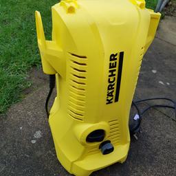 KARCHER K2 pressure washer in good used condition 
For sale karcher K2 1400w body only
no accessories 
1400 watt air-cooled universal motor.

Flow rate 360 litres/hour.

Rated bar - 74.

Max bar - 110.

Suitable for light to medium duty tasks.