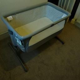 Immaculate next to me crib for sale. Baby only slept in this a few times. In excellent condition. Comes with mattress, straps for bed and carry bag. I also have the box and instruction leaflet. 