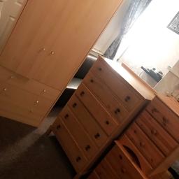 Wardrobe with underneath storage
Large chest draw couple of bed side drawers 
£40 collection only from Nelson