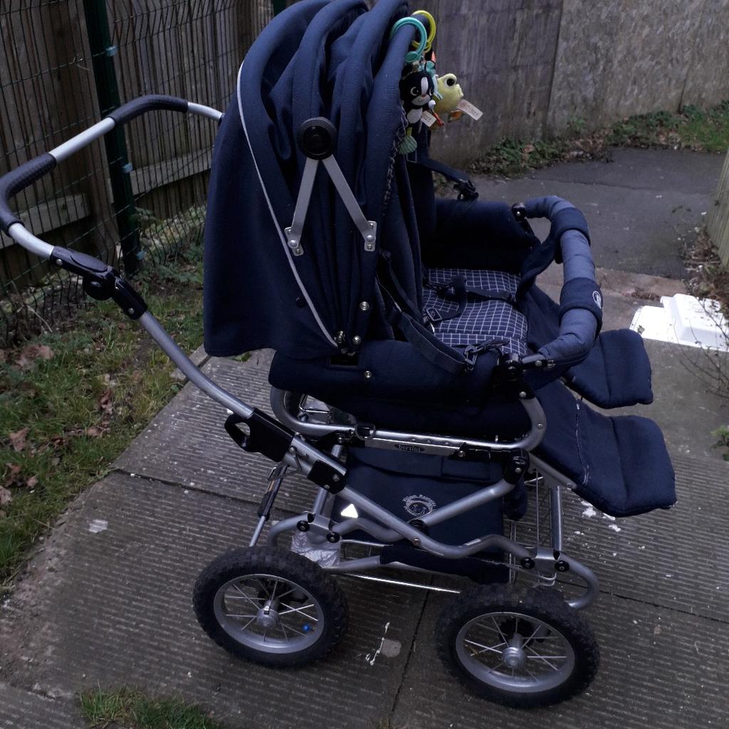 bertini steerable double pram in TF7 Jackfield for 150.00 for